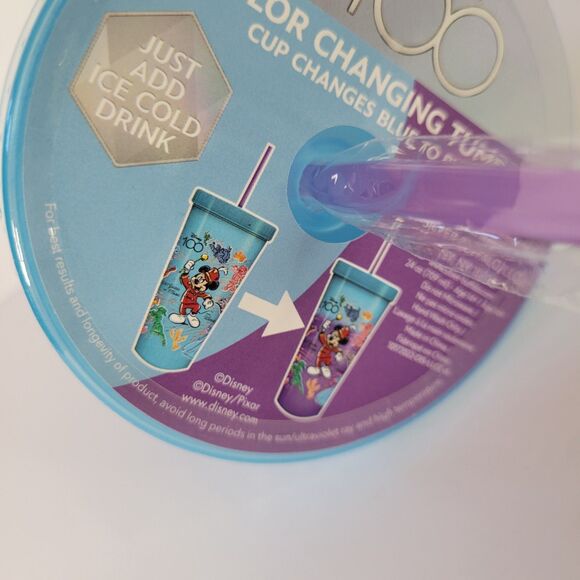 Disney Box Lunch 100 Years Music Sketch Plastic Cup Tumbler Color Changing 24oz - Picture 13 of 14
